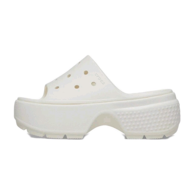 Crocs Stomp Platform Slide Shoes W9 M7 Black Slip On Goth Minimalist Clog NEW