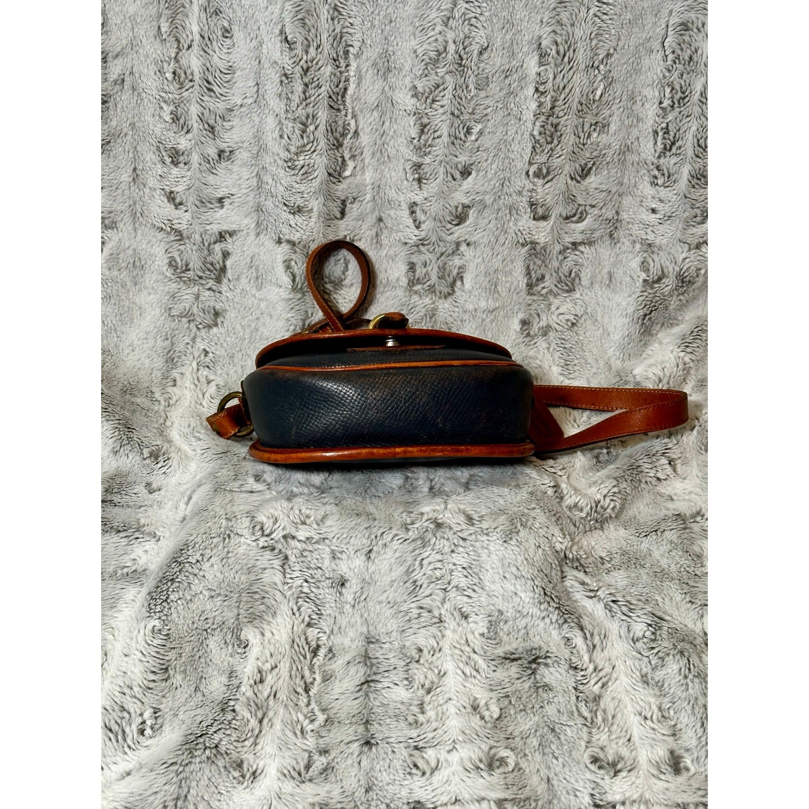 HTF Vintage Coach Sheridan Dakota Cassidy 4204 Navy British Tan Mini Bag USA