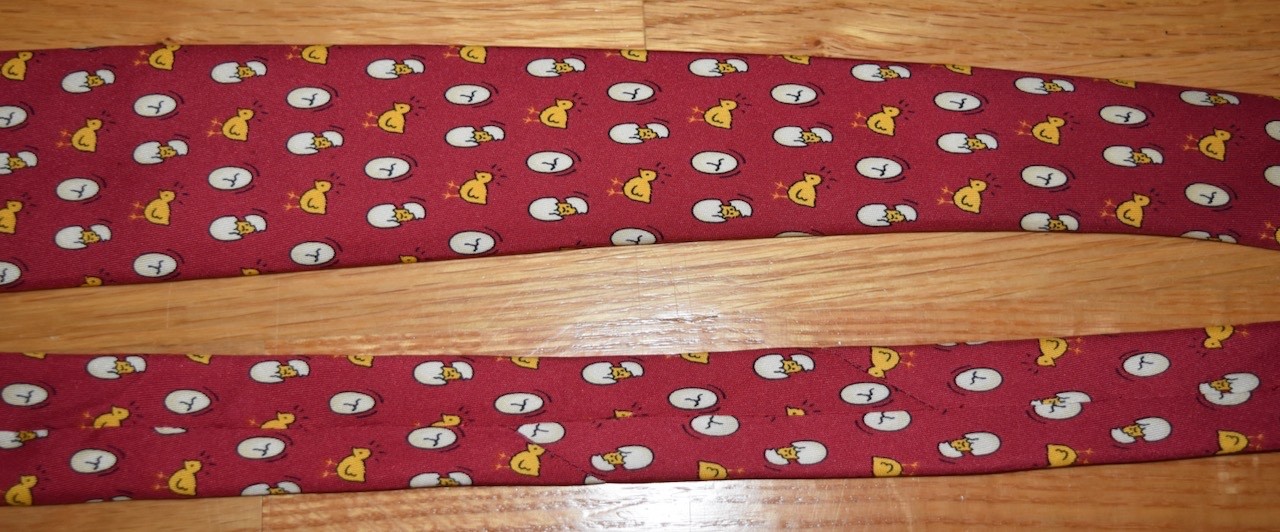 Hermes Silk Neck Tie Chick Egg Hatching Chicken Bird Red 7532 Preppy France 57″