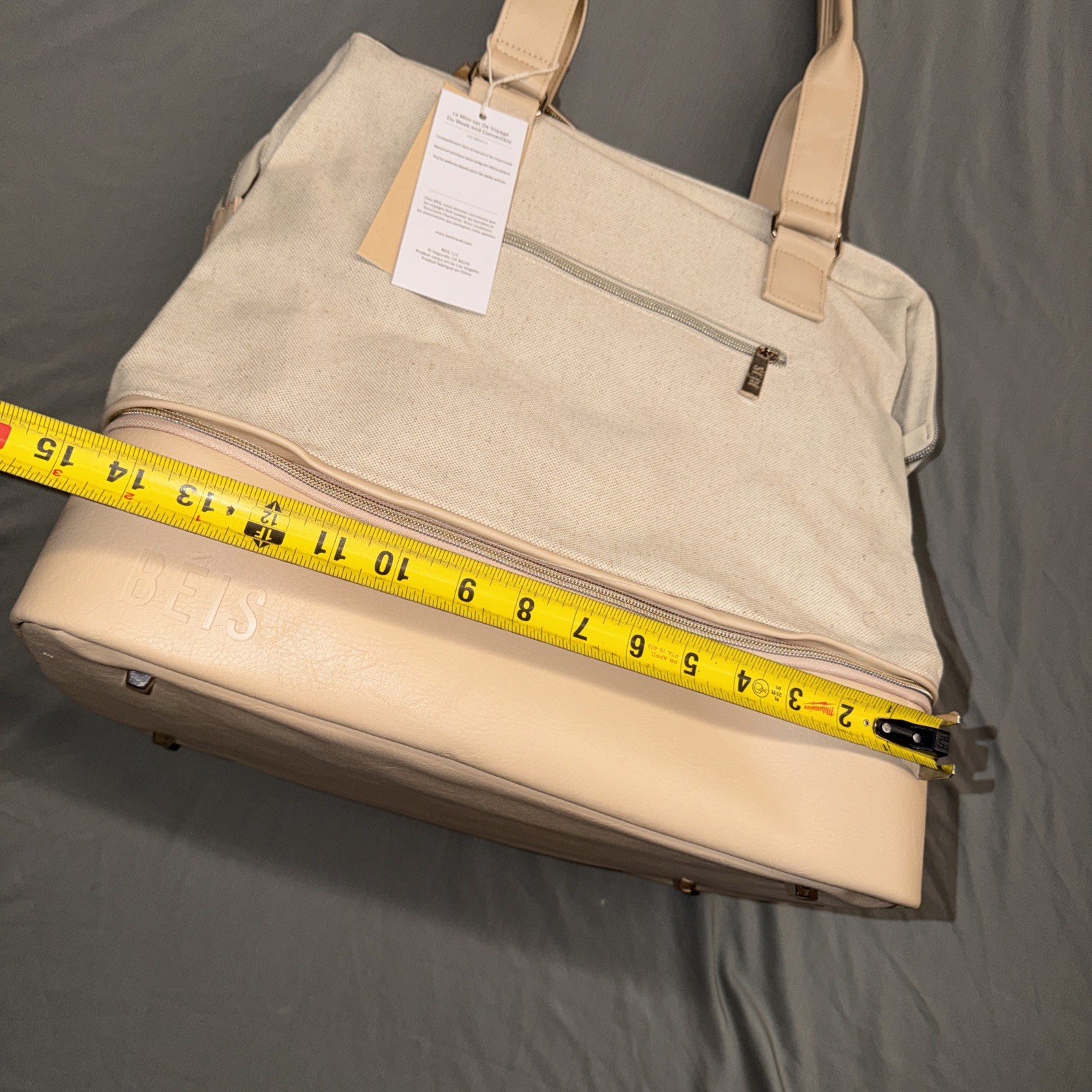 Beis The Convertible Mini Weekender in Beige
