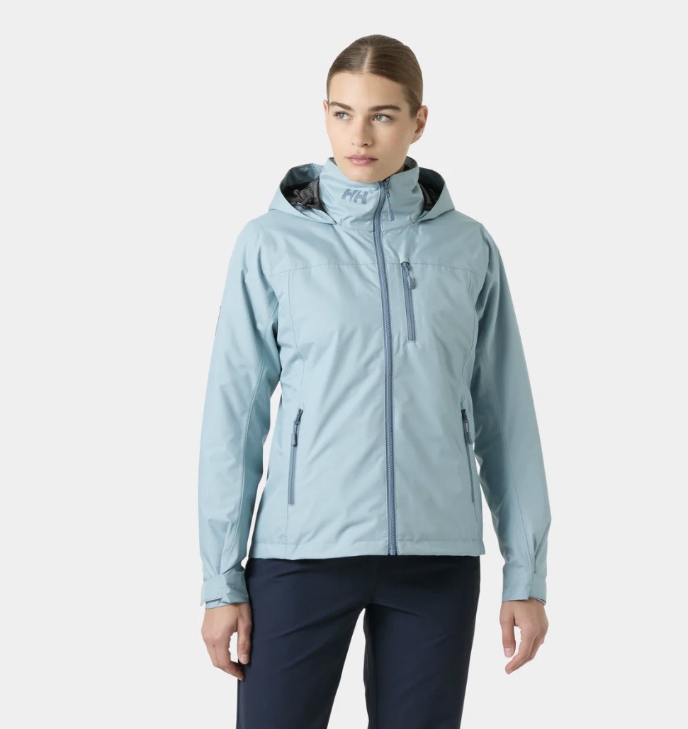 Helly Hansen Women’s medium Crew Hooded Midlayer Jacket 2.0 In windy blue BNWT