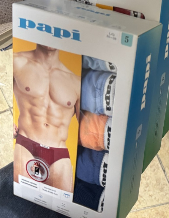 Papi 5-Men’s Premium Cotton Low Rise Briefs Large 36-38 FAST SHIP