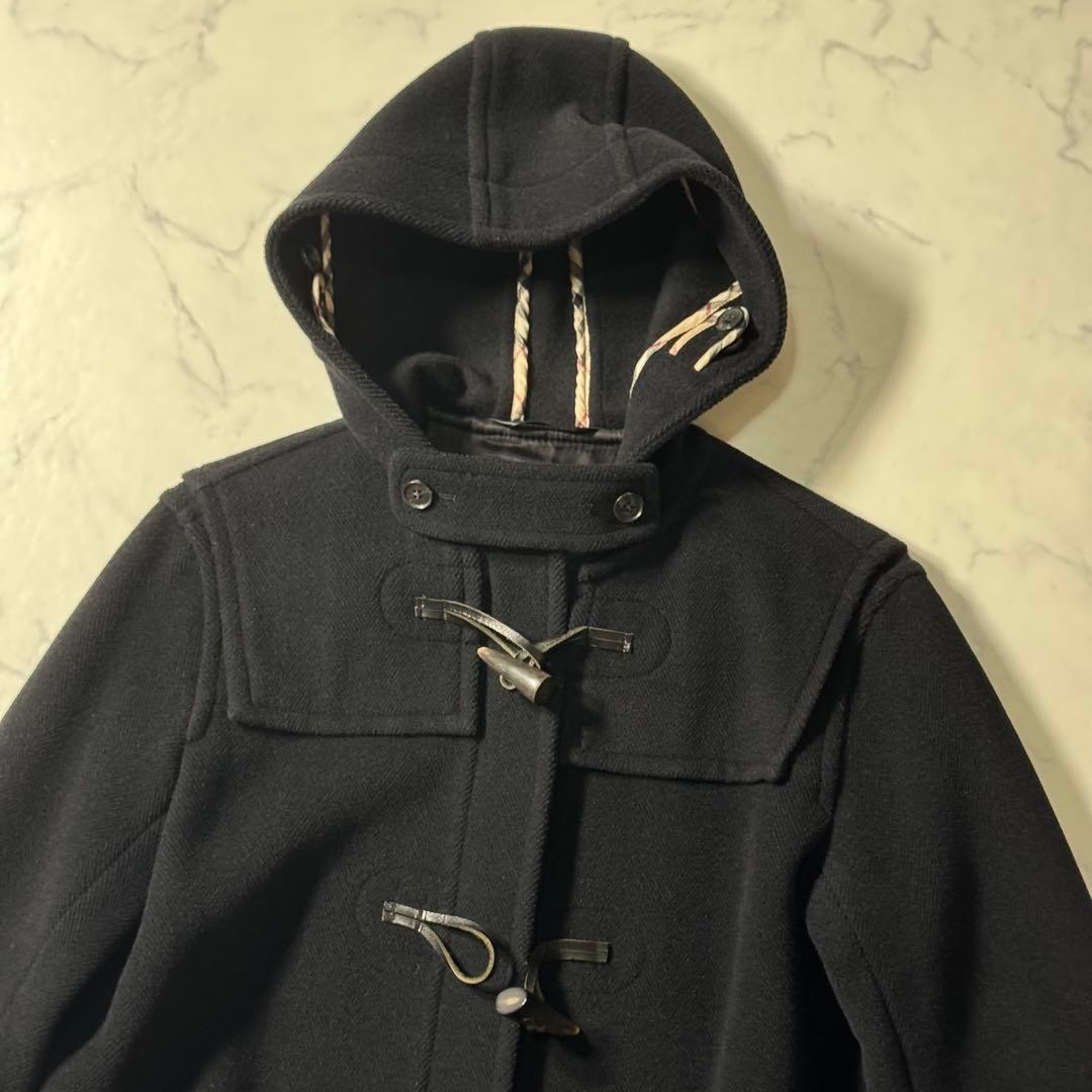 Excellent condition Burberry London Duffle Coat Nova Check Size 40 Long Length