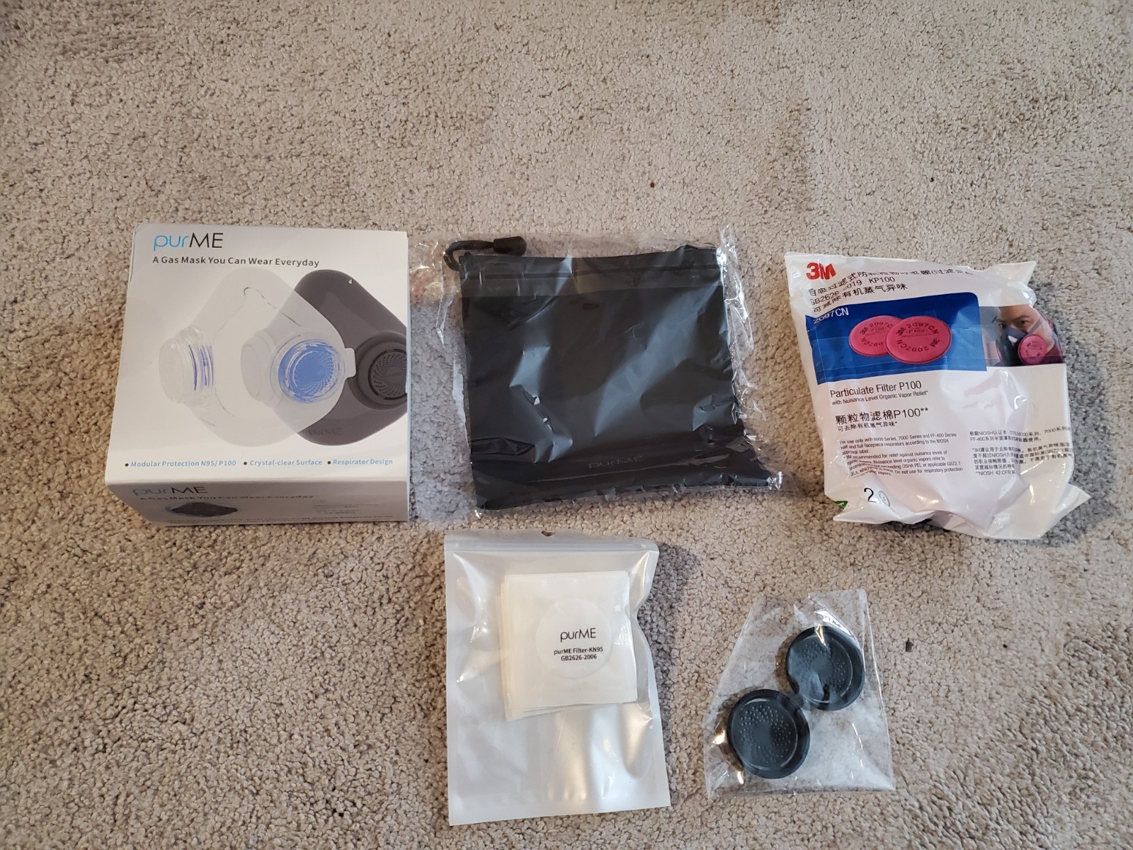 3x NEW PURME Premium Reusable & Washable Silicone Respirator Masks