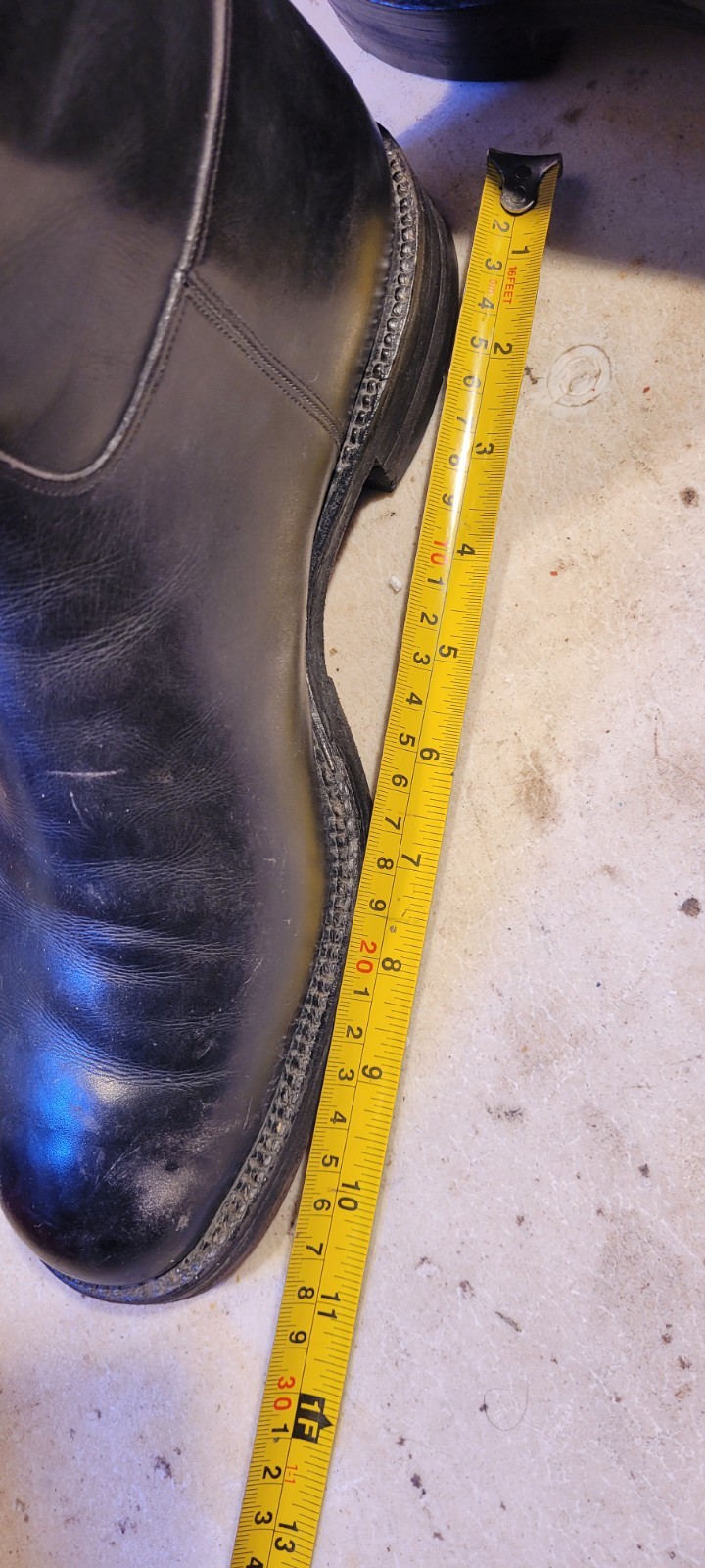 Vintage Leather Fussell’s Combinettes 18 inch tall riding boots 3 1/8 (12 in…