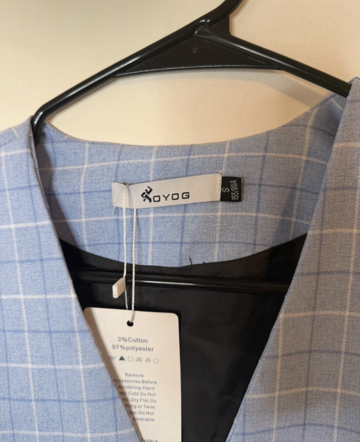 Light Blue Windowpane Tailored Vest – Modern Formal Wear