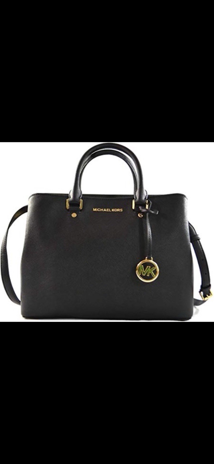 Michael Kors SAVANNAH Saffiano LEATHER LARGE Satchel Crossbody Purse Handbag NWT