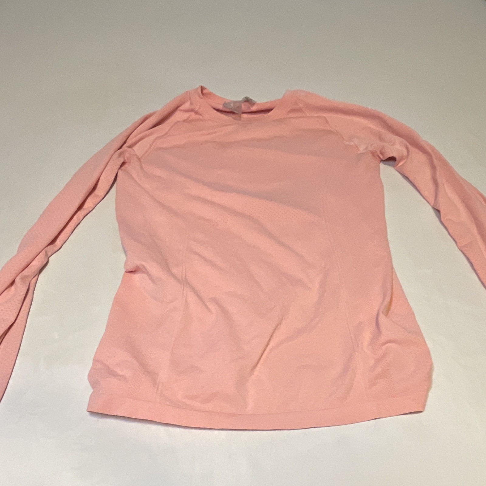 CALIA Women’s Pink Solid Crew Neck Long Sleeve Athletic Top XS Thumbholes