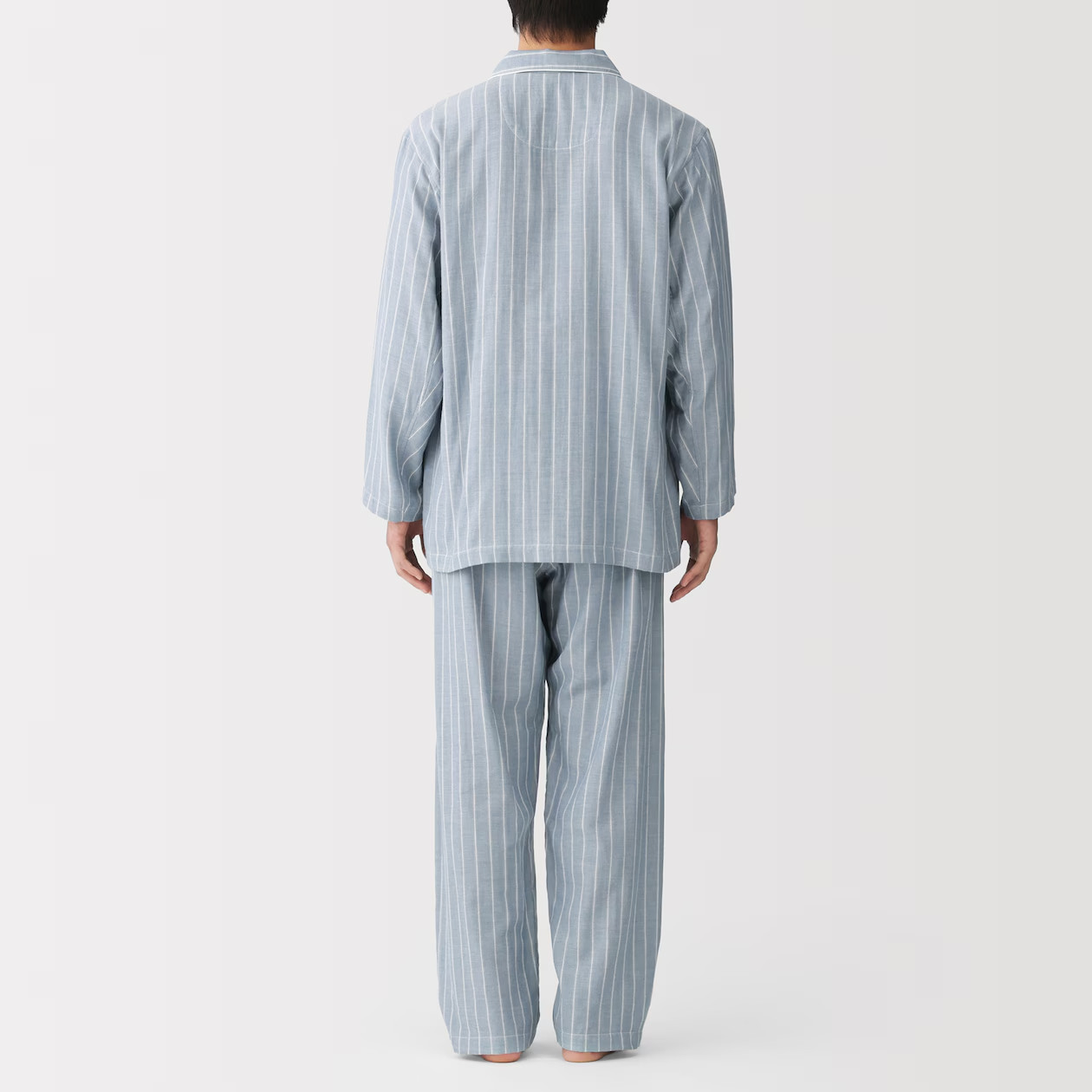 MUJI Mens 100% Organic Cotton Double Gauze Pajamas Smoky Green FedEx