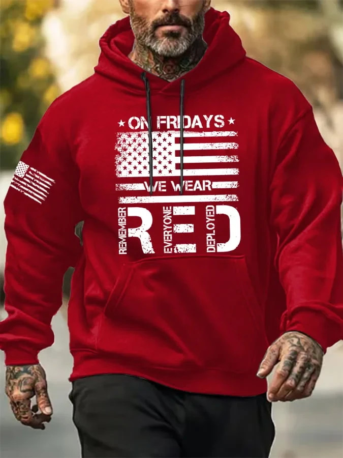 On Friday We Wear Red 3D Print Hoodie