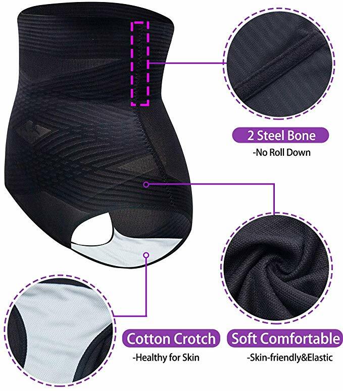 Shaperin Slimming High Waist Body Shaper Tummy Tuck instantly Control Panty US