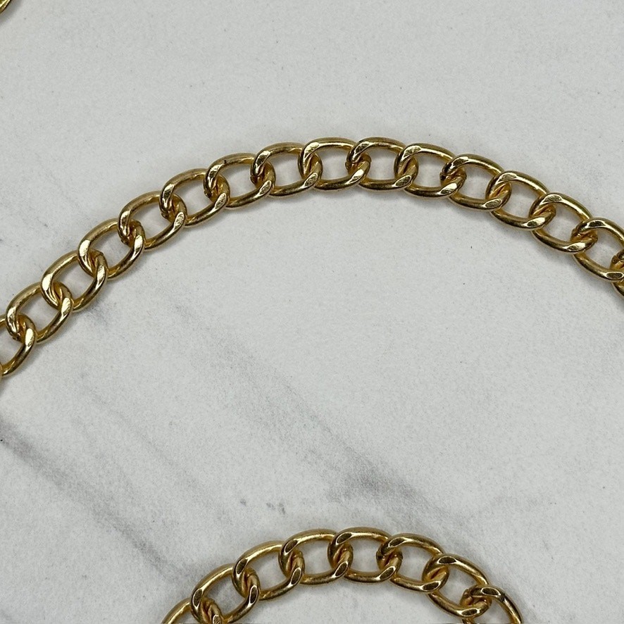 Gold Tone Chain Link Crossbody Purse Handbag Replacement Strap – 50″