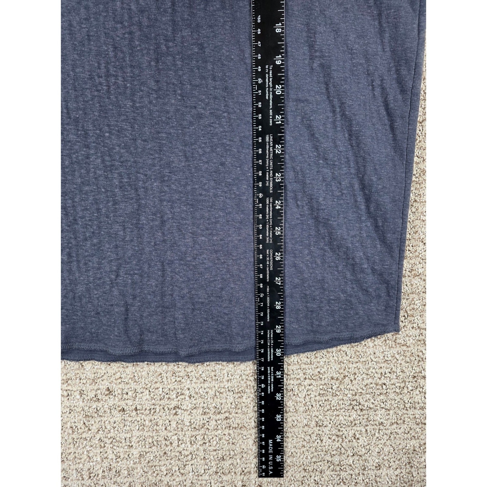 Marine Layer Pacific Stretch Henley Mens XL Blue Long Sleeve Shirt Pullover