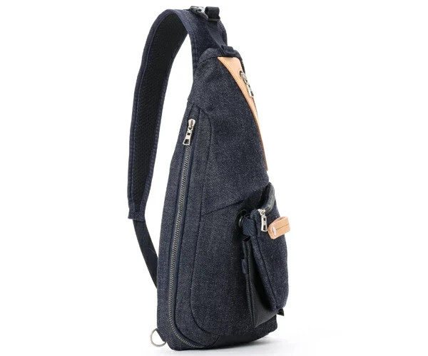 FULLCOUNT × master-piece Denim Sling Bag (Color: Indigo) 310082-FC