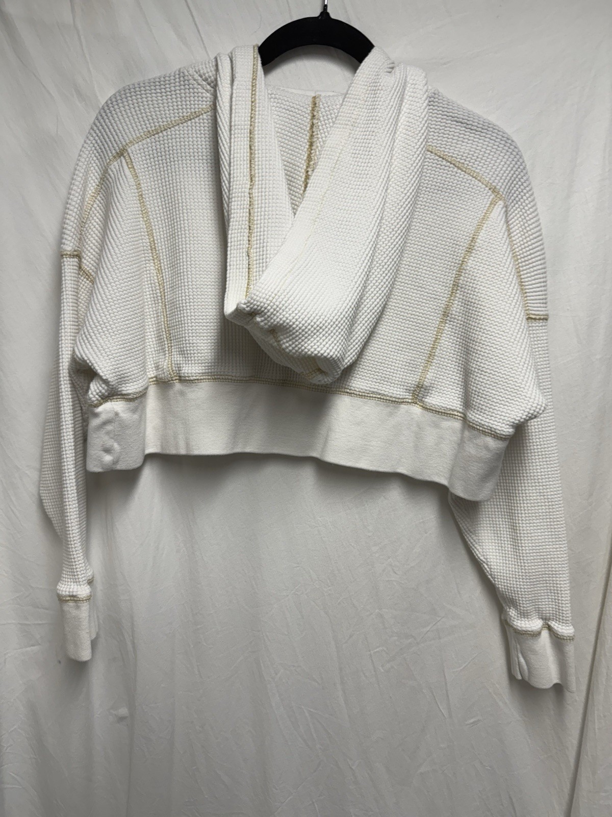 Urban Outfitters Feather Out From Under Tank Top Ivory Ribbed Cropped, Size S/P