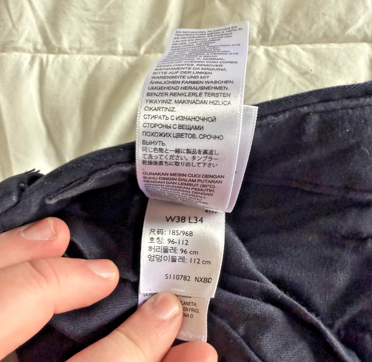 Dockers Relaxed Fit Men’s Pants 38×34 Navy Blue