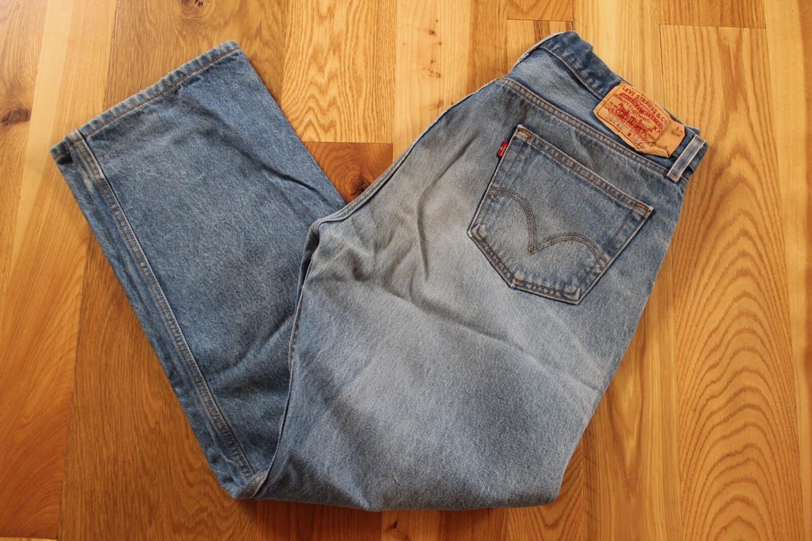 Levis 501XX Straight Leg Perfect Fade Distressed Denim Jeans Men’s 38×34 TD9-10Q