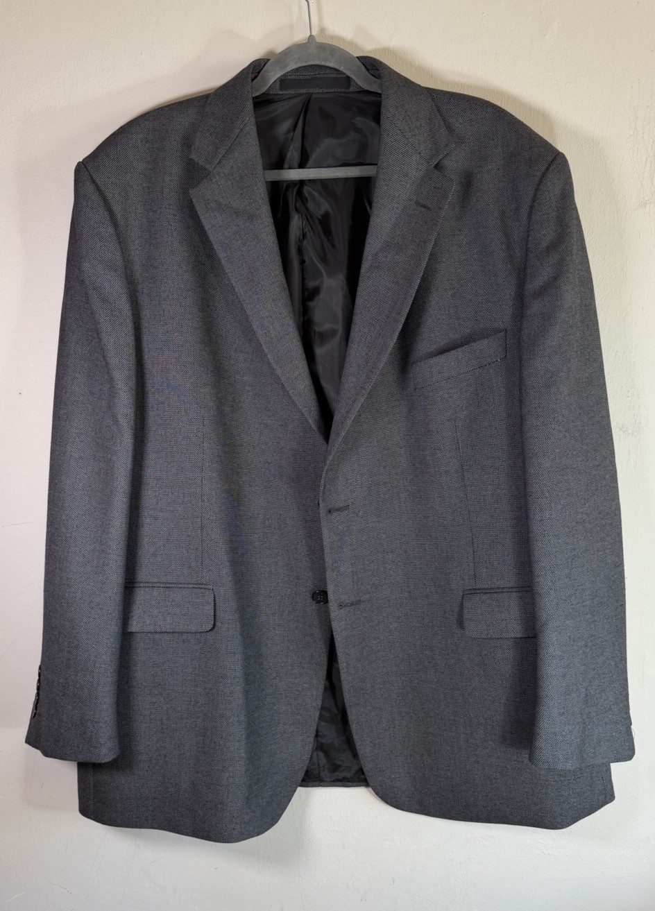 M&S Men’s Tailoring Soft Touch Blazer Jacket 48” Chest Medium Woven Charcoal