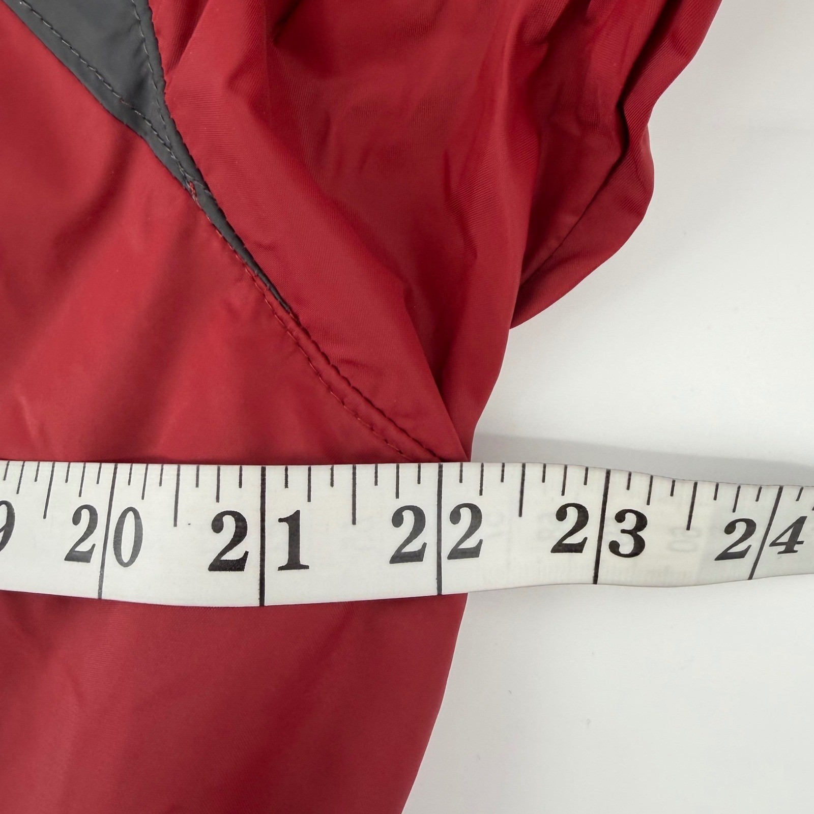 Columbia Men’s Red Gray Full Zip Windbreaker Jacket Size Medium Lightweight