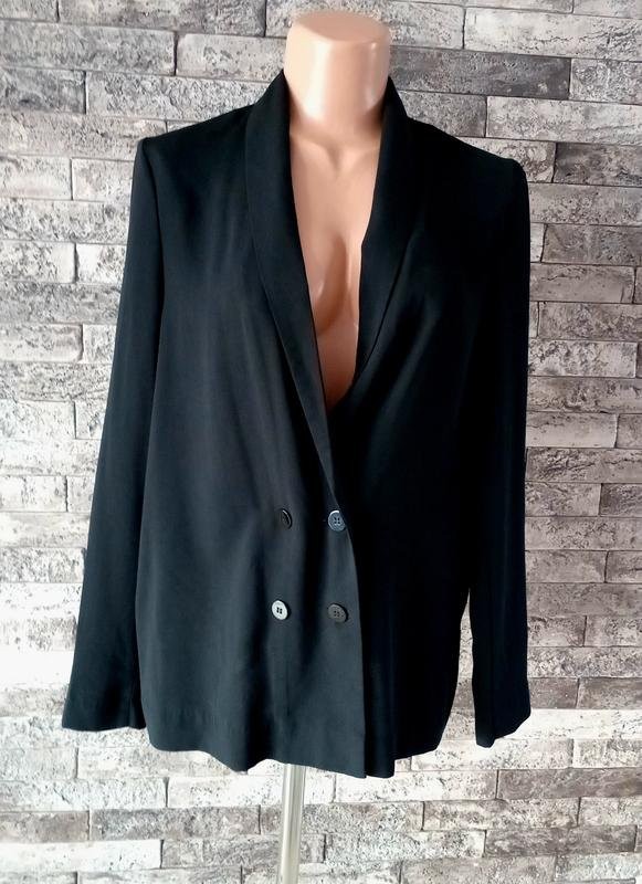 women new look blazer black polyester M