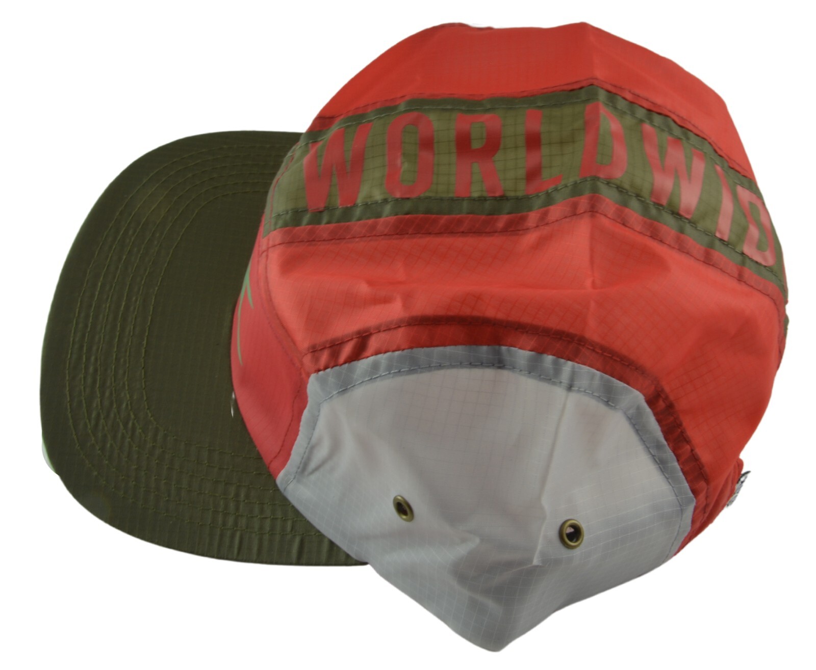 ETHIK Worldwide Tri Color Lightweight Adjustable 5 Panel Flat Bill Camper Hat