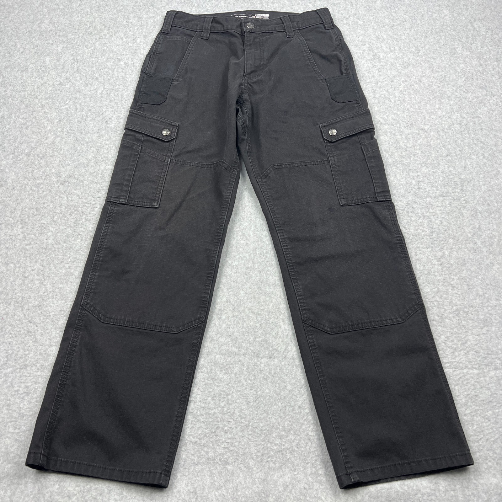 Carhartt Cargo Pants Men’s 30×30* Black Ripstop Cordura Relaxed Straight 105461