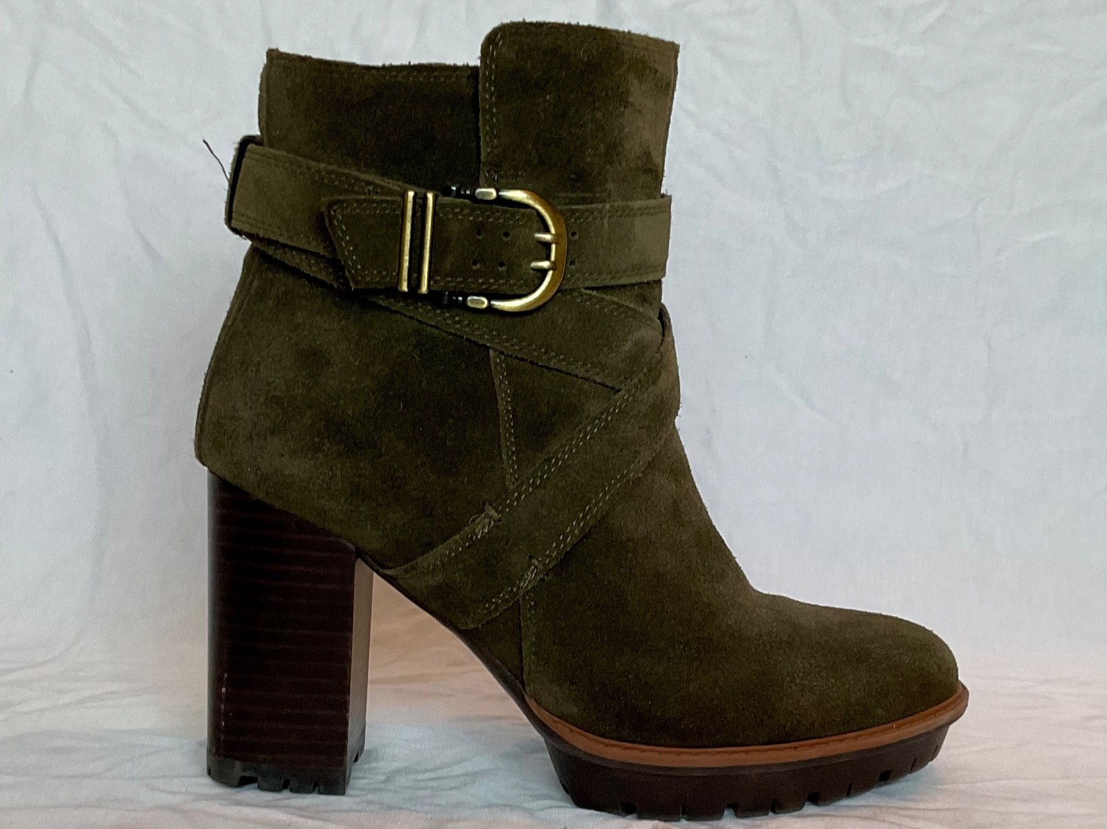 Naturalizer | Shoes | Naturalizer Lyra Crisscross Bootie suede size 8 green