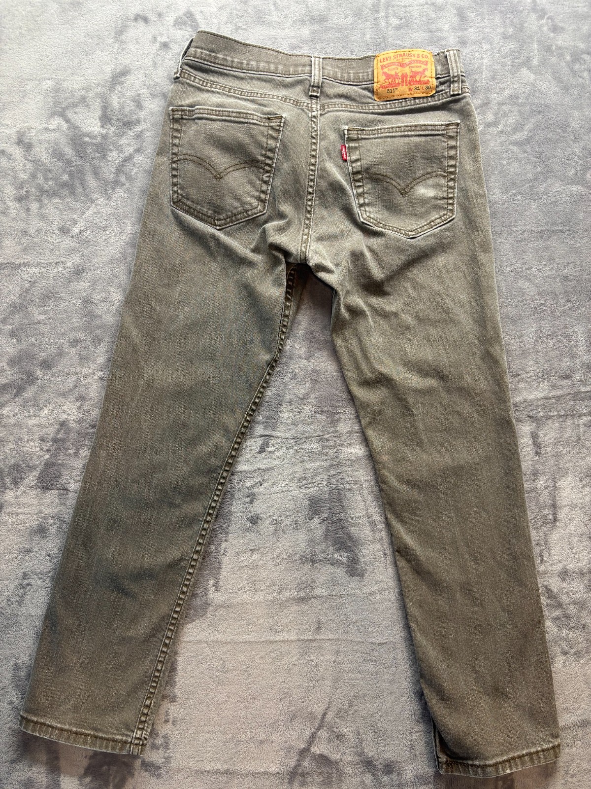 Levi’s 511 Jeans Mens 31×30 Slim Fit Stretch Flex Black Gray Wash Denim Pants