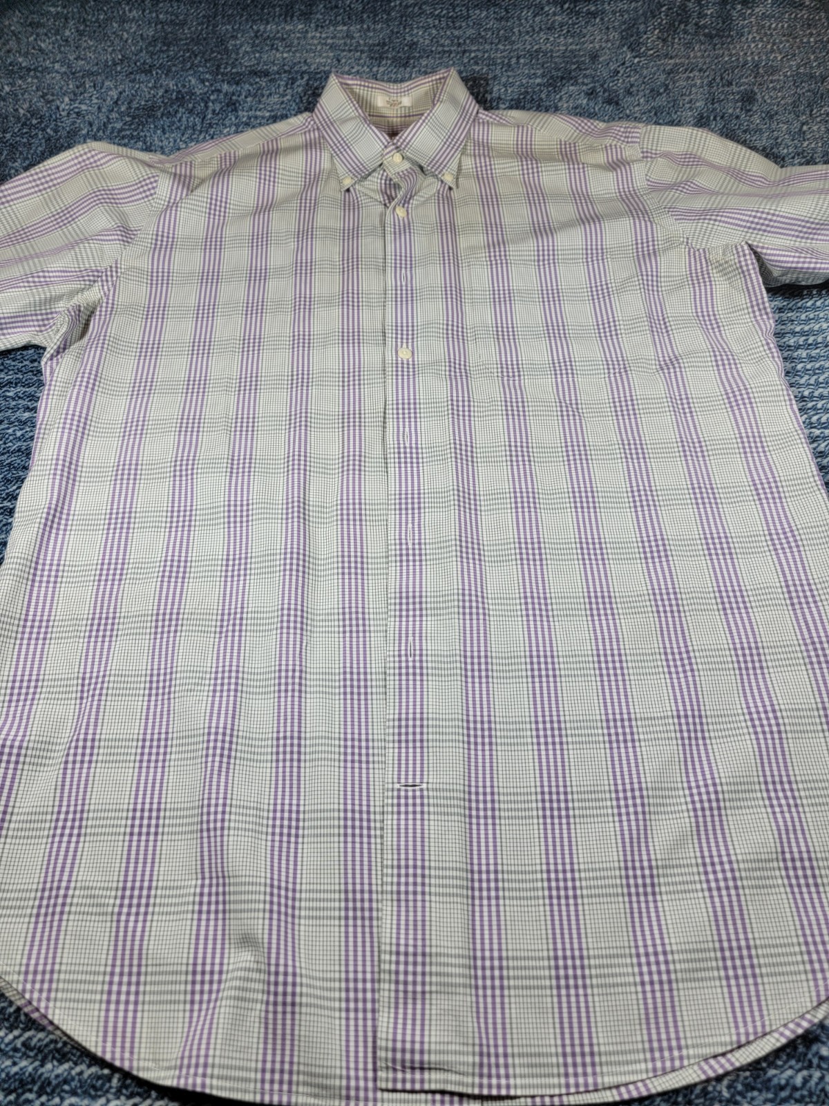 Peter Millar Crown Non-Iron Classic Fit Plaid Button-Down Shirt LG
