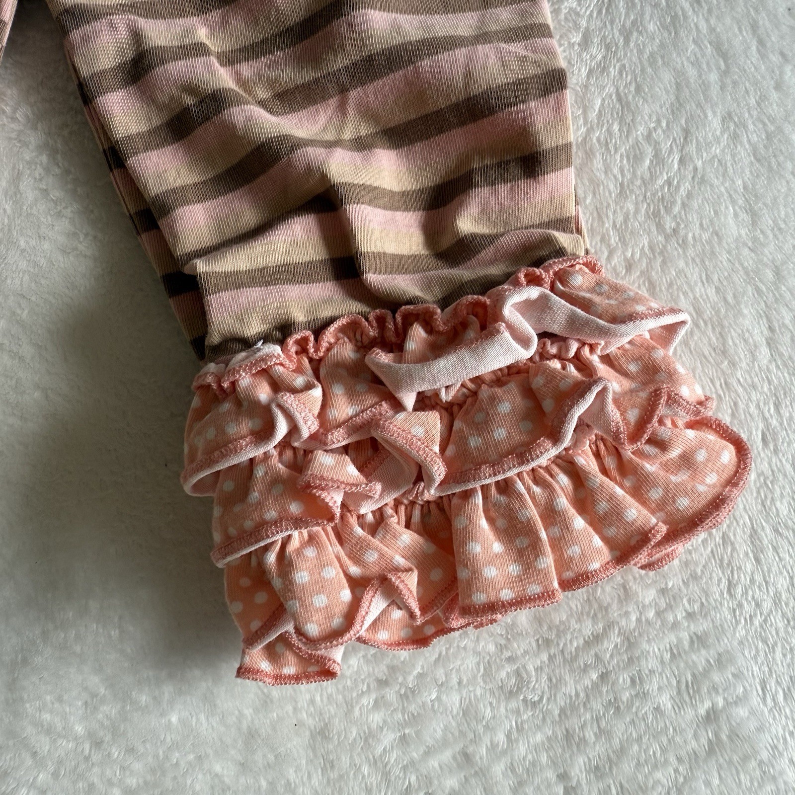 Matilda Jane Happy and Free Taffy Pull Ruffle Leggings Girls Size 12 Striped
