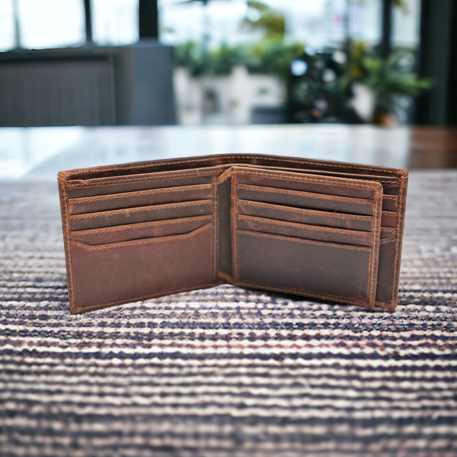 RFID Blocking Slim Thin Bifold Credit Card ID Vintage Leather Wallet for Men…