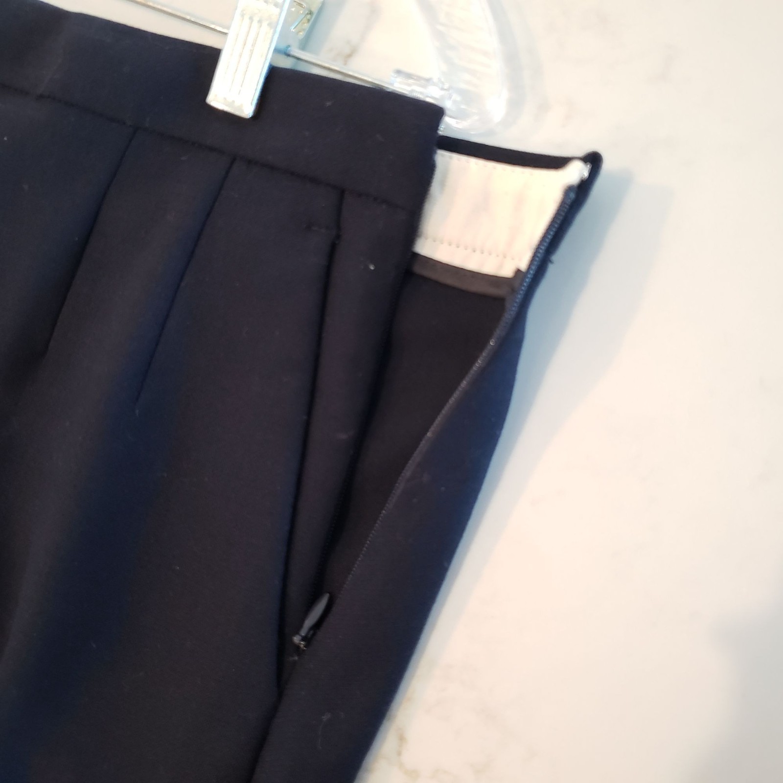 J. Crew Martie Pant in Navy Blue E0899 Rare Bi Stretch Wool Women’s 12