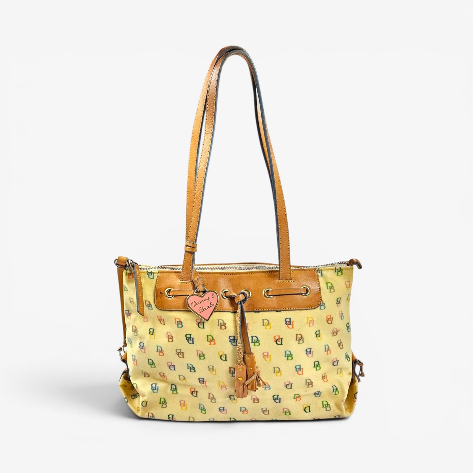 Y2k Dooney & Bourke Purse Rainbow Monogram Print Shoulder Bag