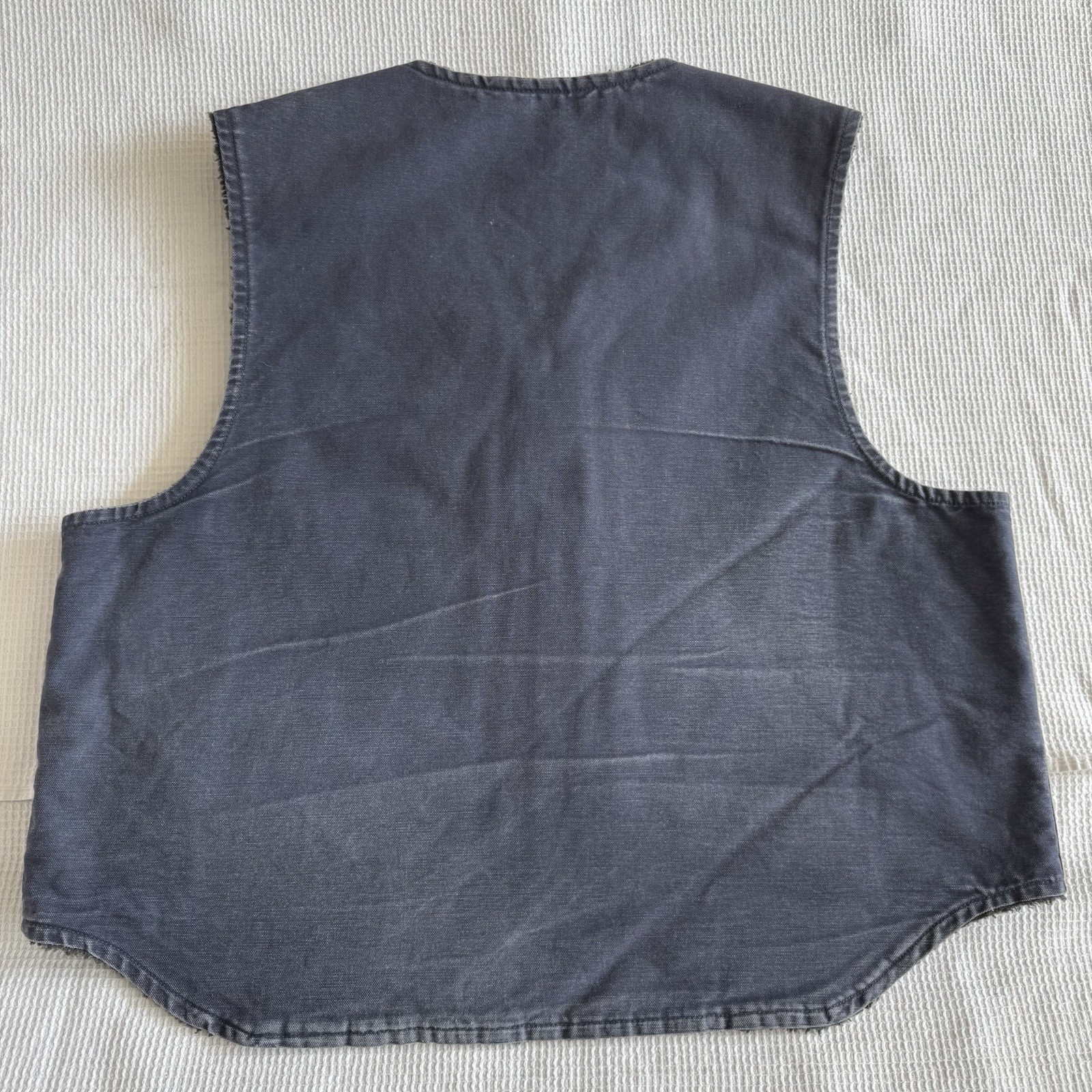 Vintage Carhartt Sherpa Lined Vest Men’s Denim Blue Made In USA