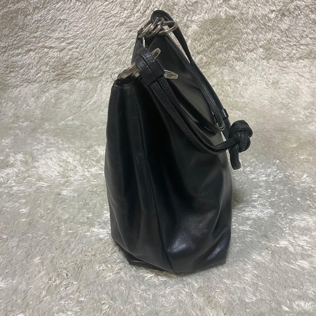 Bally Black Leather Shoulder Bag Women Large Tote Style 15.75 x 12.2 x 5.1 in