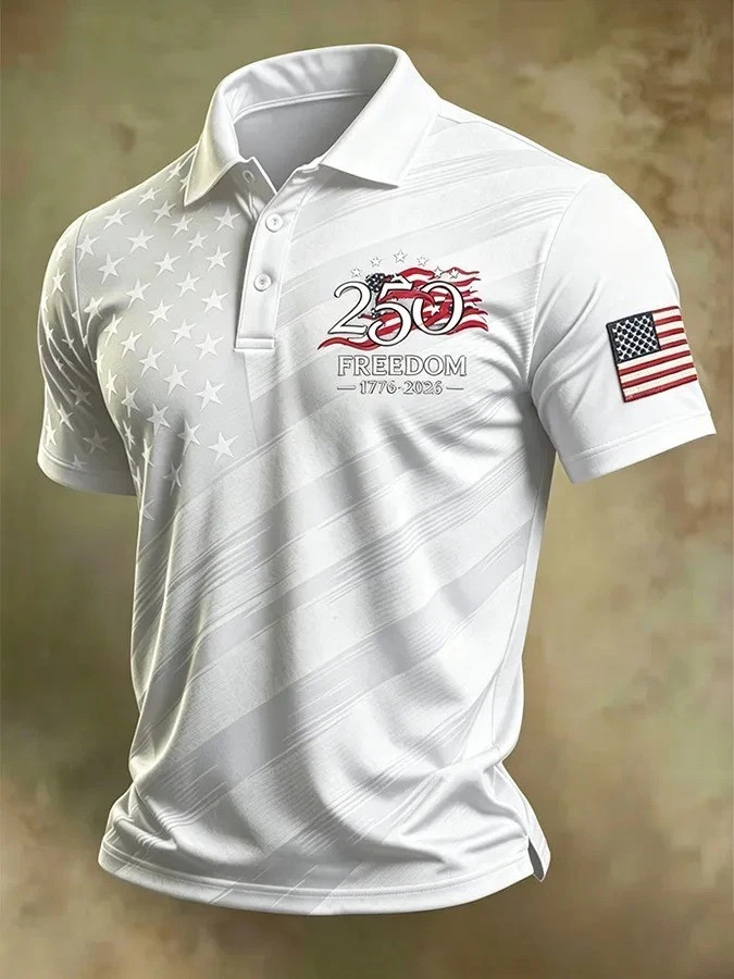 American Flag Patriotic Polo Shirt 250th Anniversary Polo Shirt 1776-2026 #4