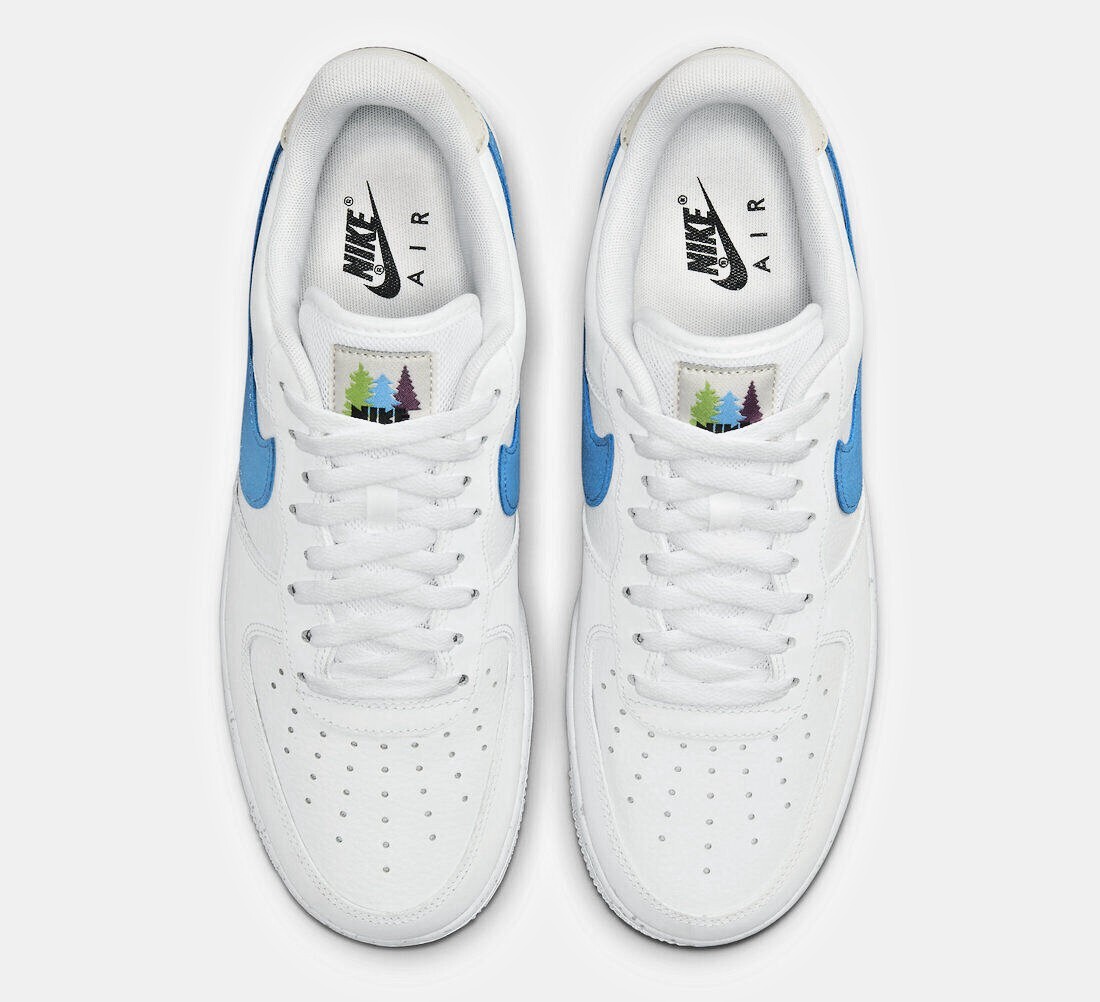 Nike Air Force 1 ’07 White Blue Multi Size US Mens Athletic Shoes Sneakers