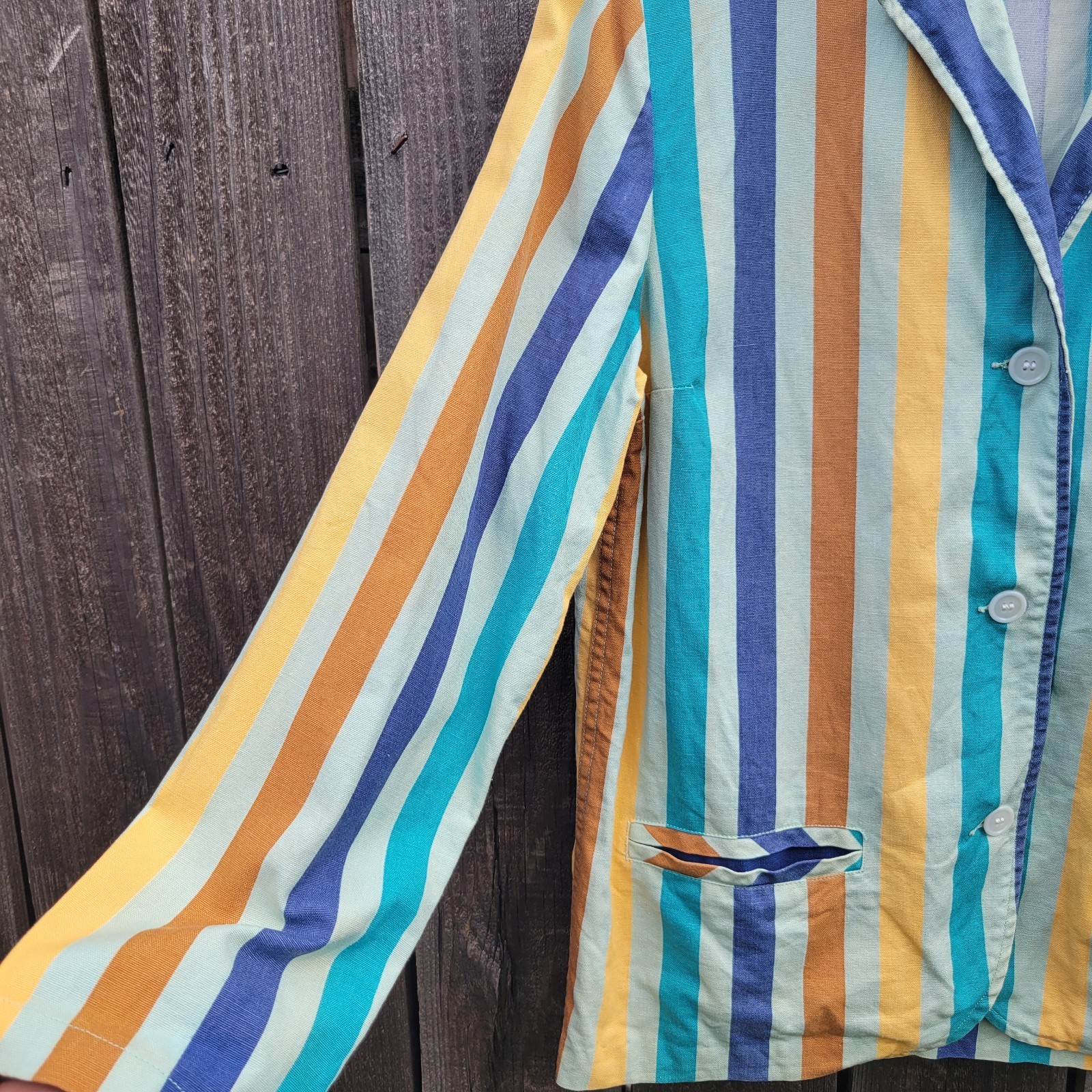 White Stag Original Sailcloth Rare 1950s VTG Women’s Multicolor Striped Blazer