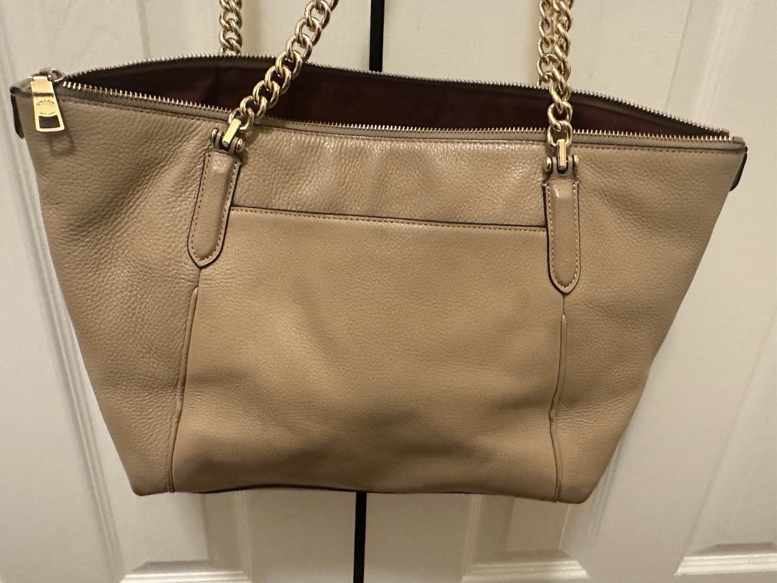 Coach Ava Chain Tote Color Pebble