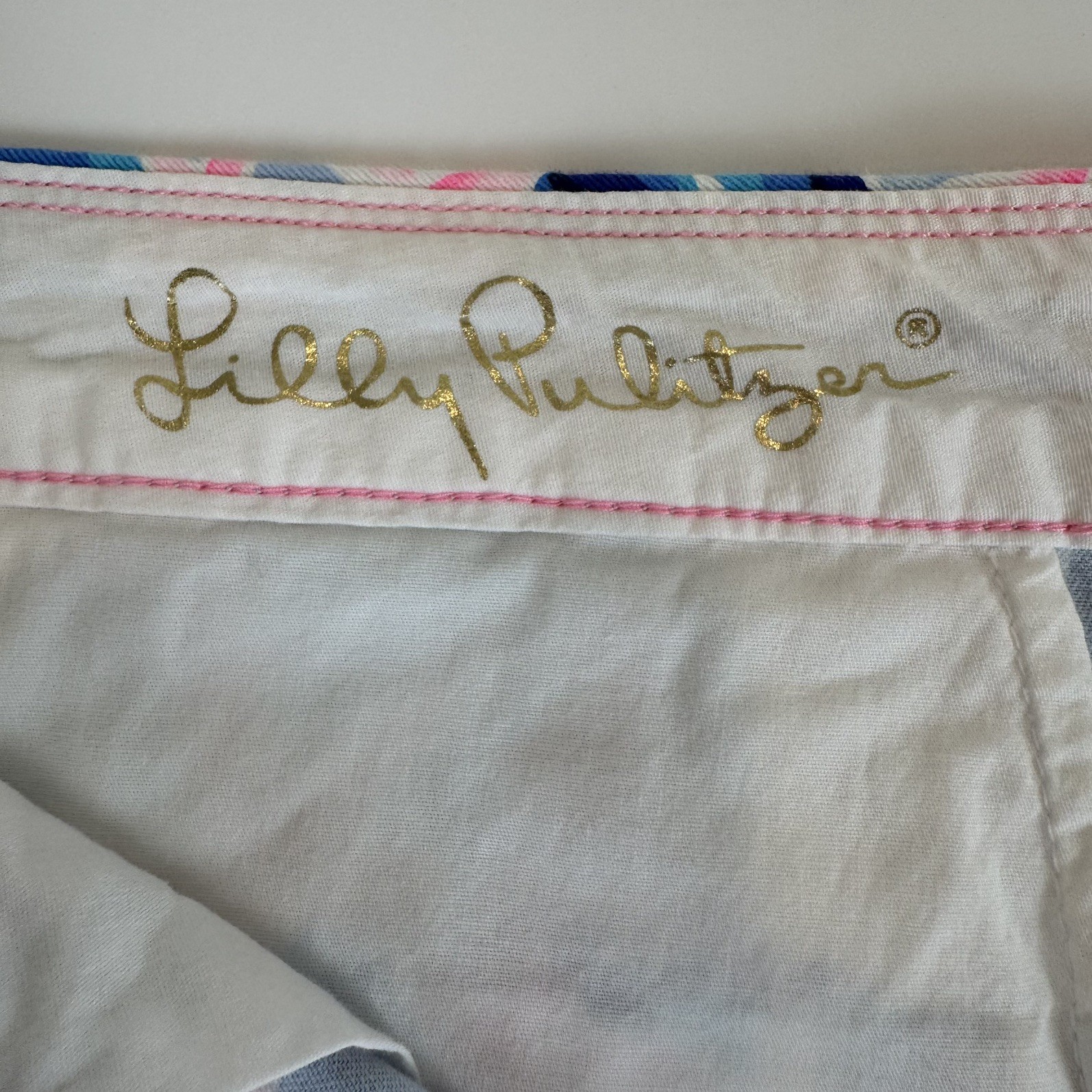 Lilly Pulitzer Mens Beaumont Stretch Shorts Blue Reel Nauti Anchor Size 42 x 8”