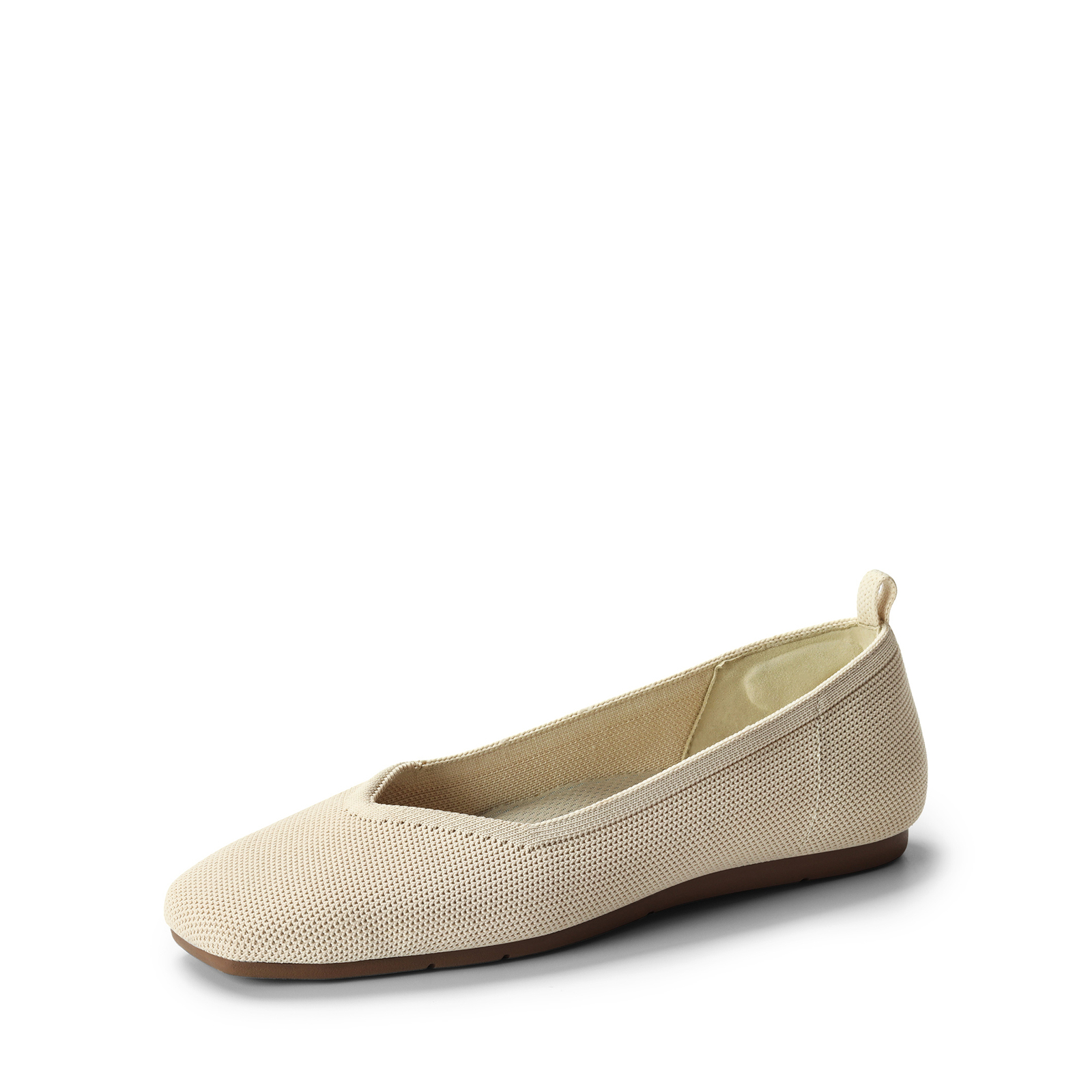 Women Comfortable Slip On Flats Square Toe Lightweight Casual Flat Shoes