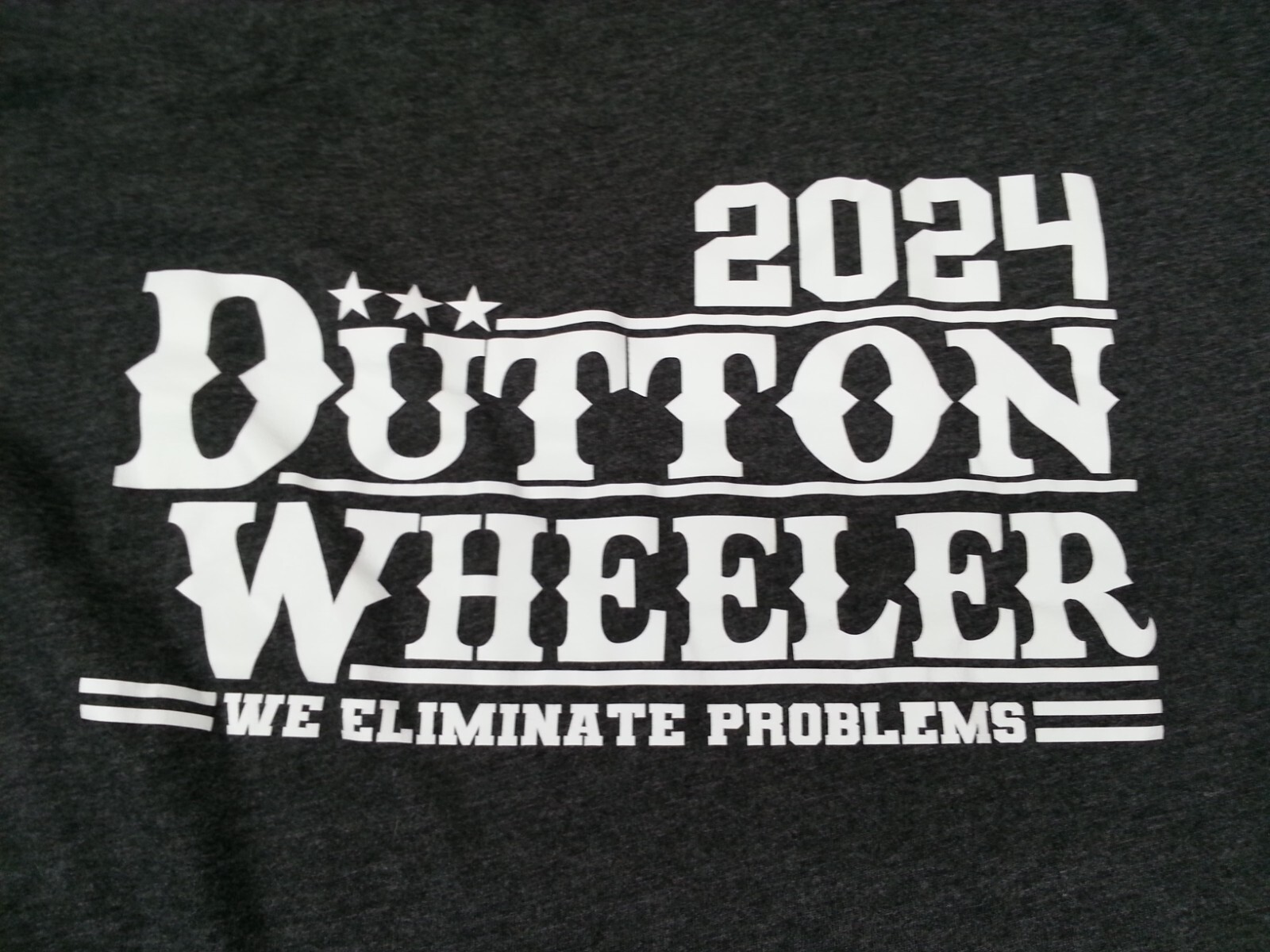 2024 Election Vote Dutton Wheeler We Eliminate Problems Election Size XL T-shirt