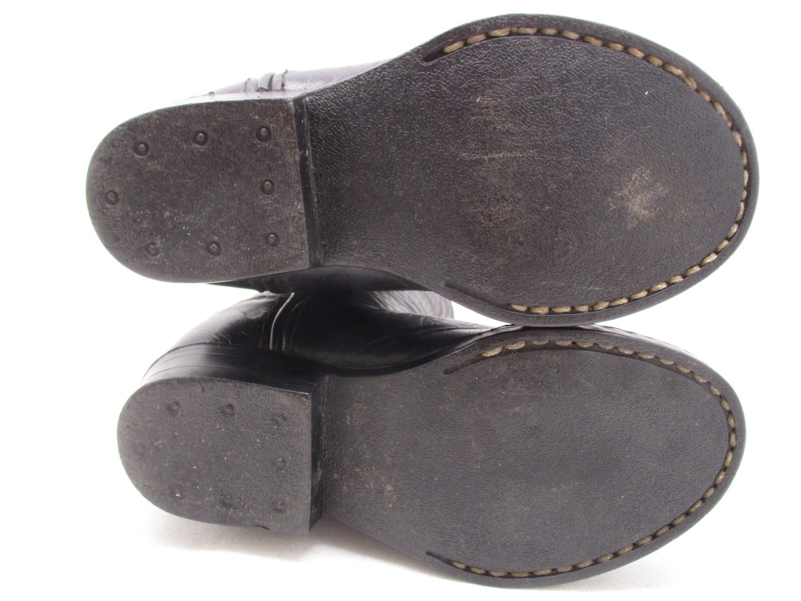 A JAMA PRODUCT Baby Size 5 Black Leather Cowboy Western Roper Boots