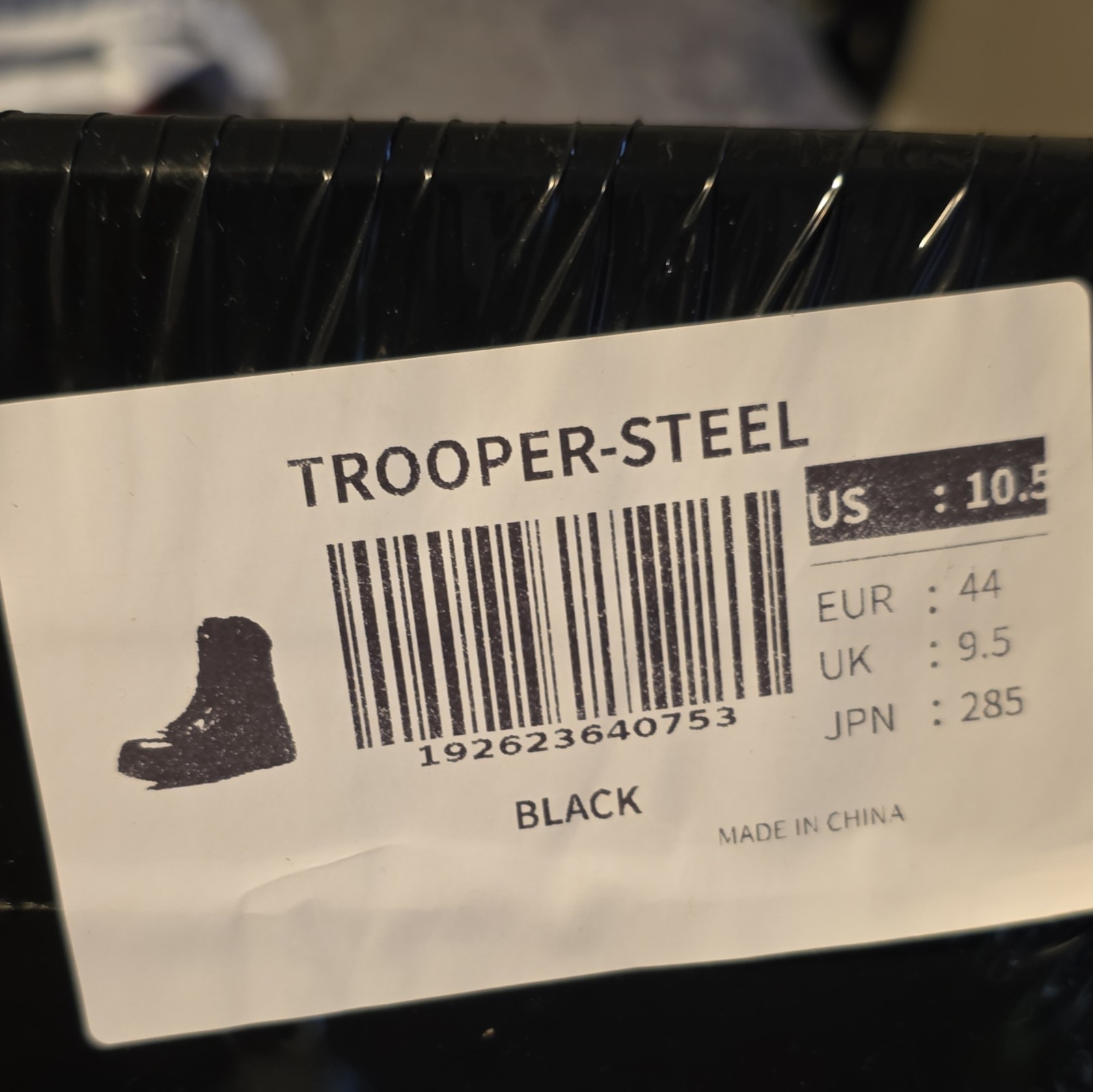 NORTIV 8 TROOPER-STEEL Steel Toe Work Boots Black Men’s 10.5 New