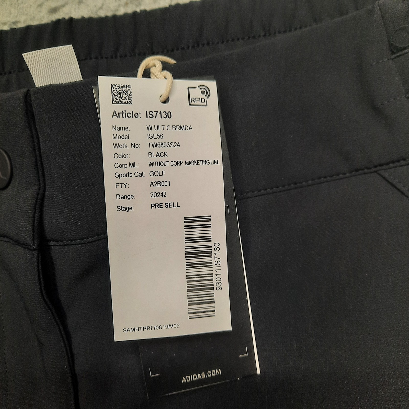 Adidas Ultimate365 Bermuda Shorts Womens Size Small Black Golf IS7130