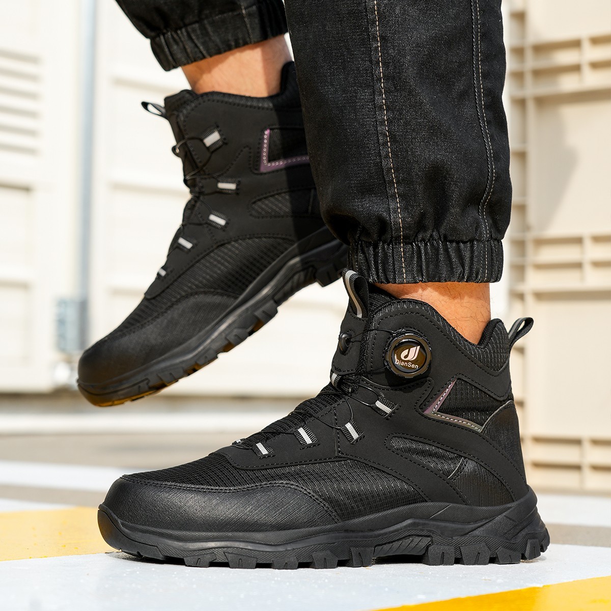 Mens Indestructible Work Boots Steel Toe Safety Shoes Waterproof Non Slip Boots