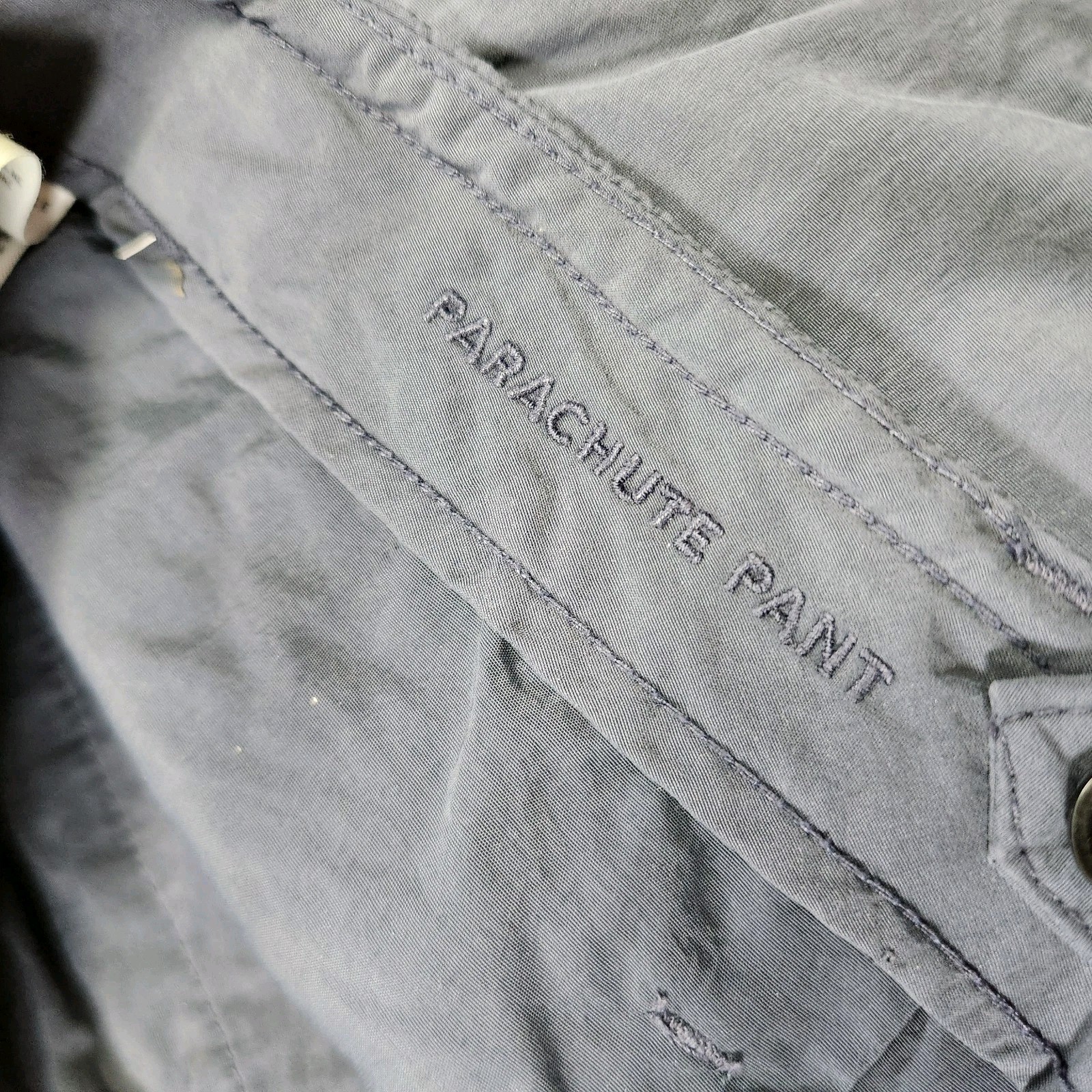 American Eagle Parachute Pants Men Large Gray Baggy Woven Y2K Stretch