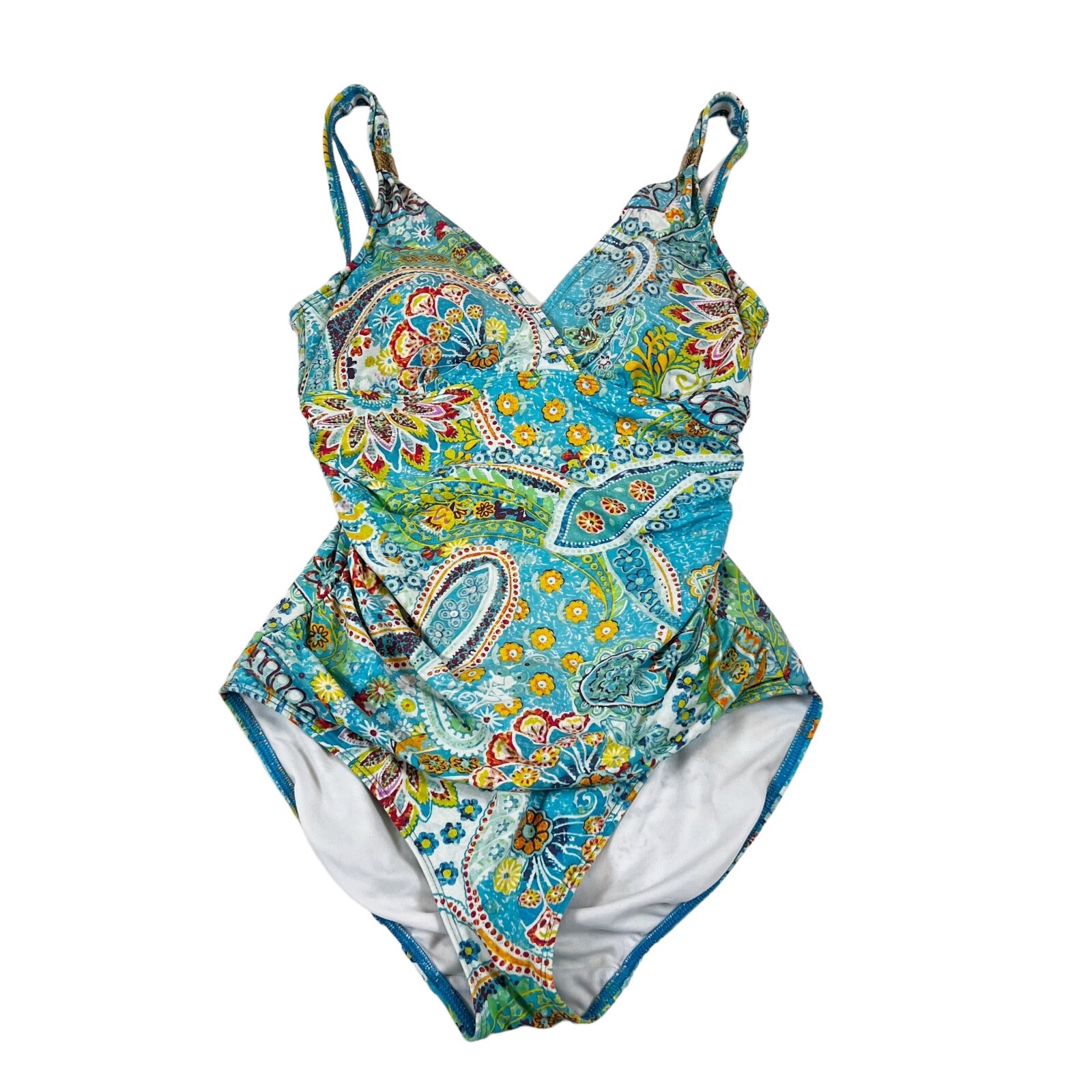 Lauren Ralph Lauren 1 pc Swimsuit Women’s 6 “Carnival Paisley” Shirred Underwire