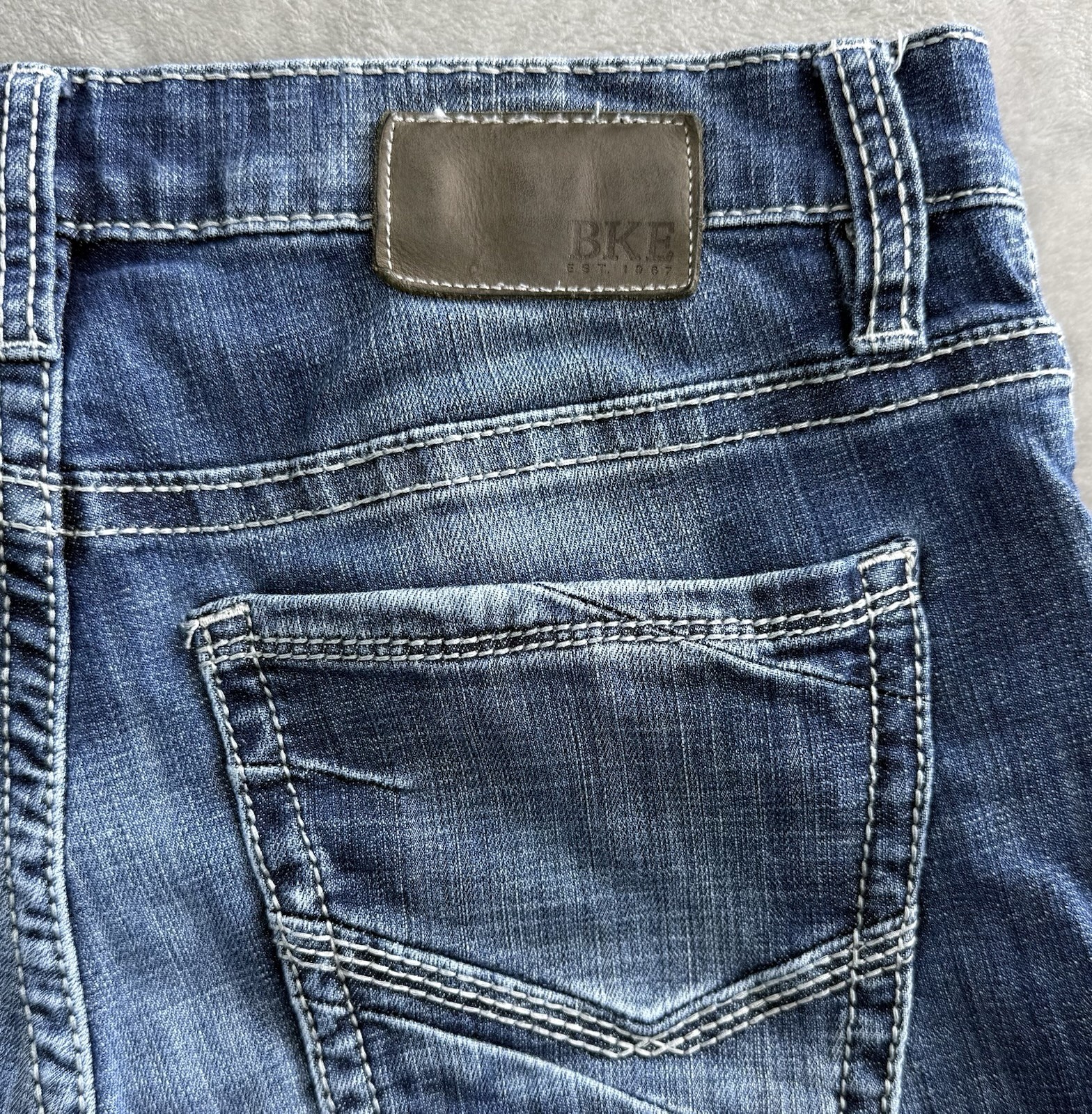 BKE Jake Jeans Mens 32×34 Medium Wash Straight Leg Stretch Denim