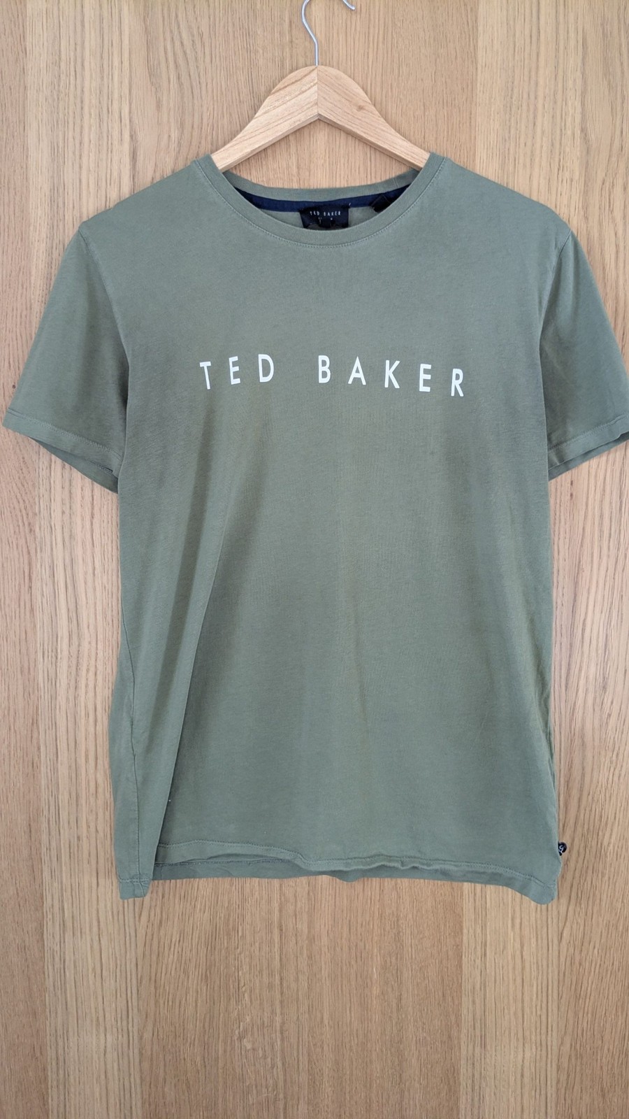 Ted Baker Green Cotton Logo T-Shirt UK 12